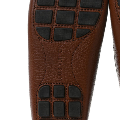 Louis Vuitton Calfskin Mens LV Loafers 10 Brown 7 of 9