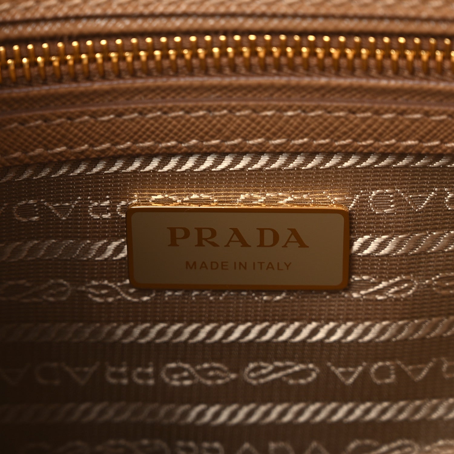 Prada Saffiano Mini Galleria Double Zip Tote Caramel 6 of 9