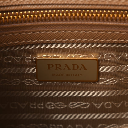 Prada Saffiano Mini Galleria Double Zip Tote Caramel 6 of 9