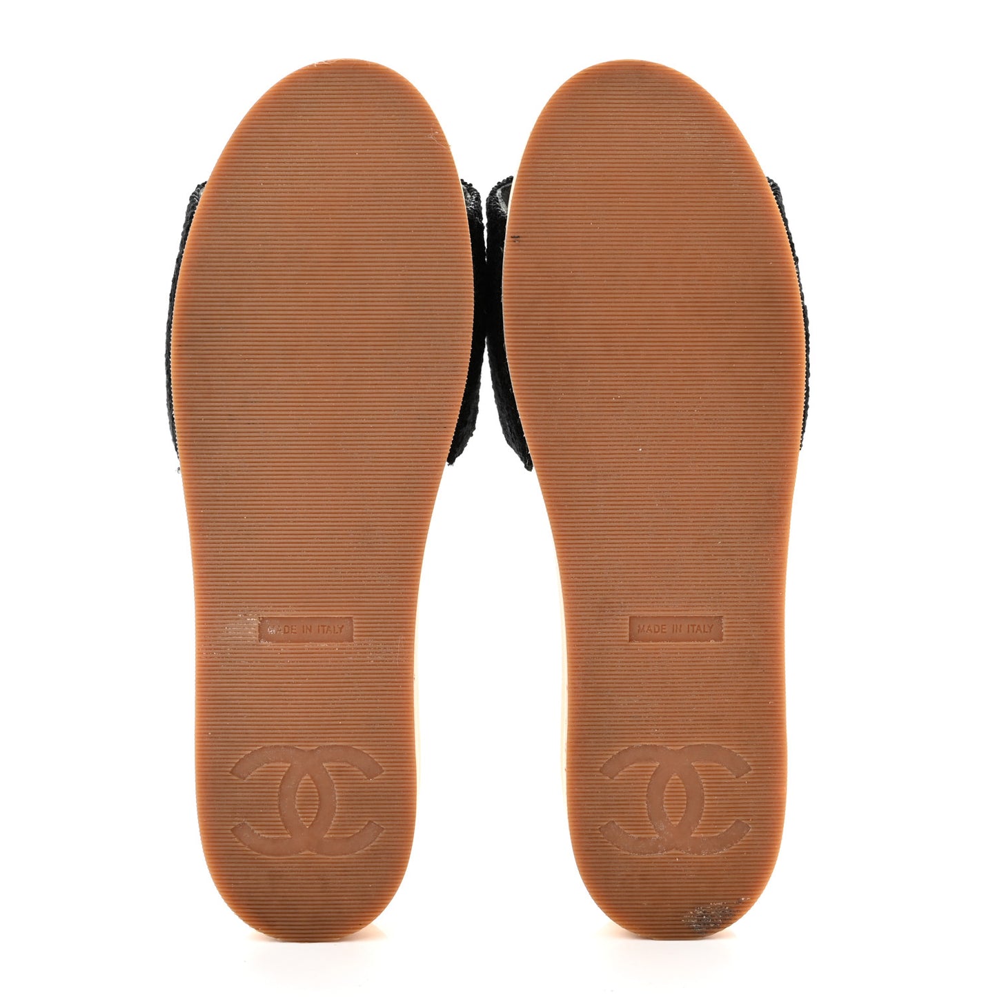 Tweed Cork CC Mule Sandal 39 Black
