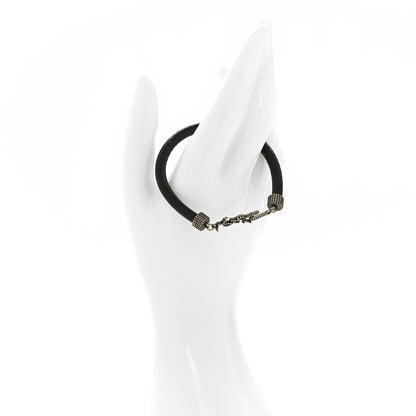 Saint Laurent Crinkled Calfskin Opyum Bracelet Black 2 of 4