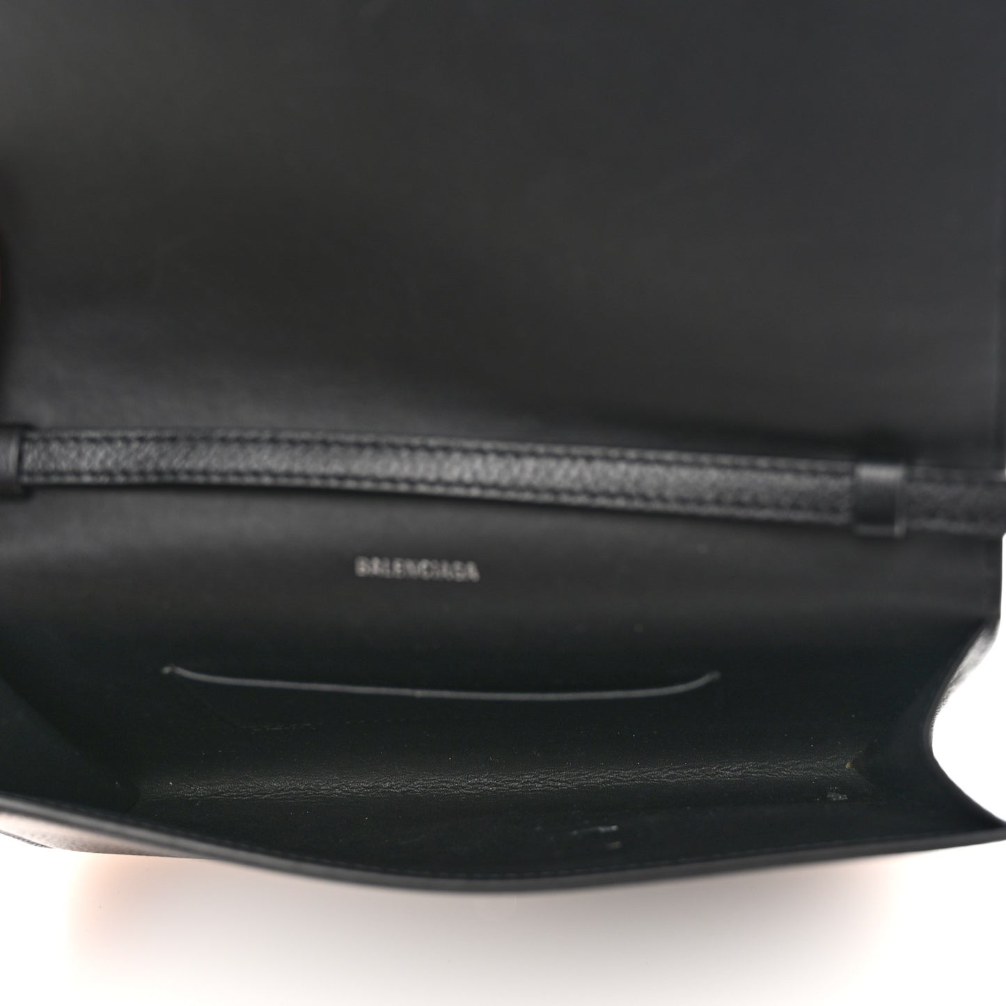 Grained Calfskin Phone Holder Black