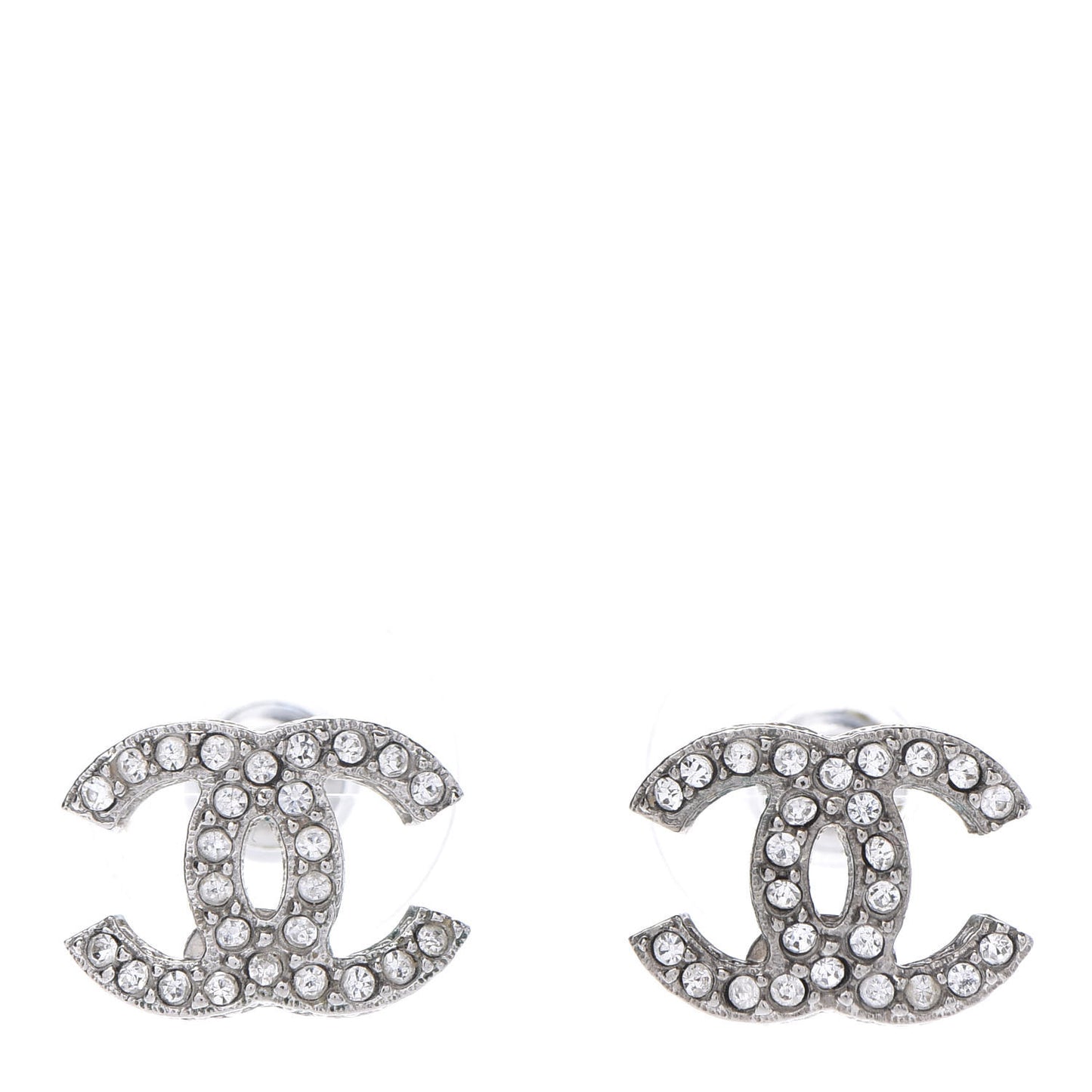 Crystal Mini Timeless CC Earrings Silver