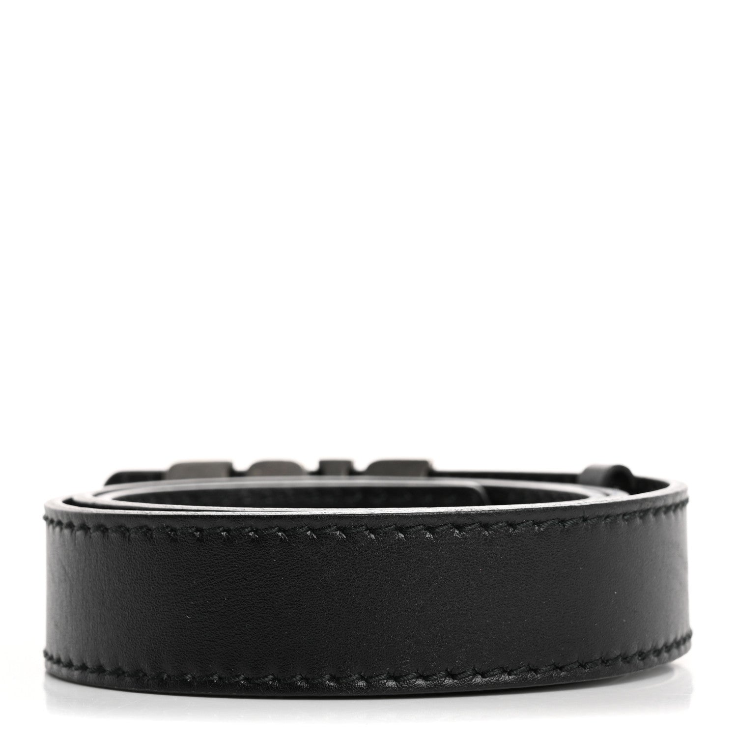 Christian Dior Calfskin D Fence Belt 80 Black 2 of 7