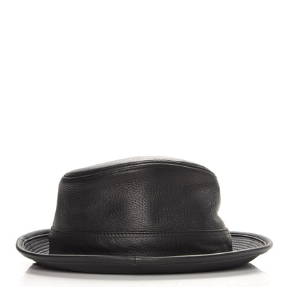 Hermes Mens Deerskin Funk Hat 59 Black 4 of 7