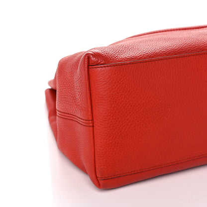 Gucci Pebbled Calfskin Medium Soho Chain Shoulder Bag Tabasco Red 9 of 11