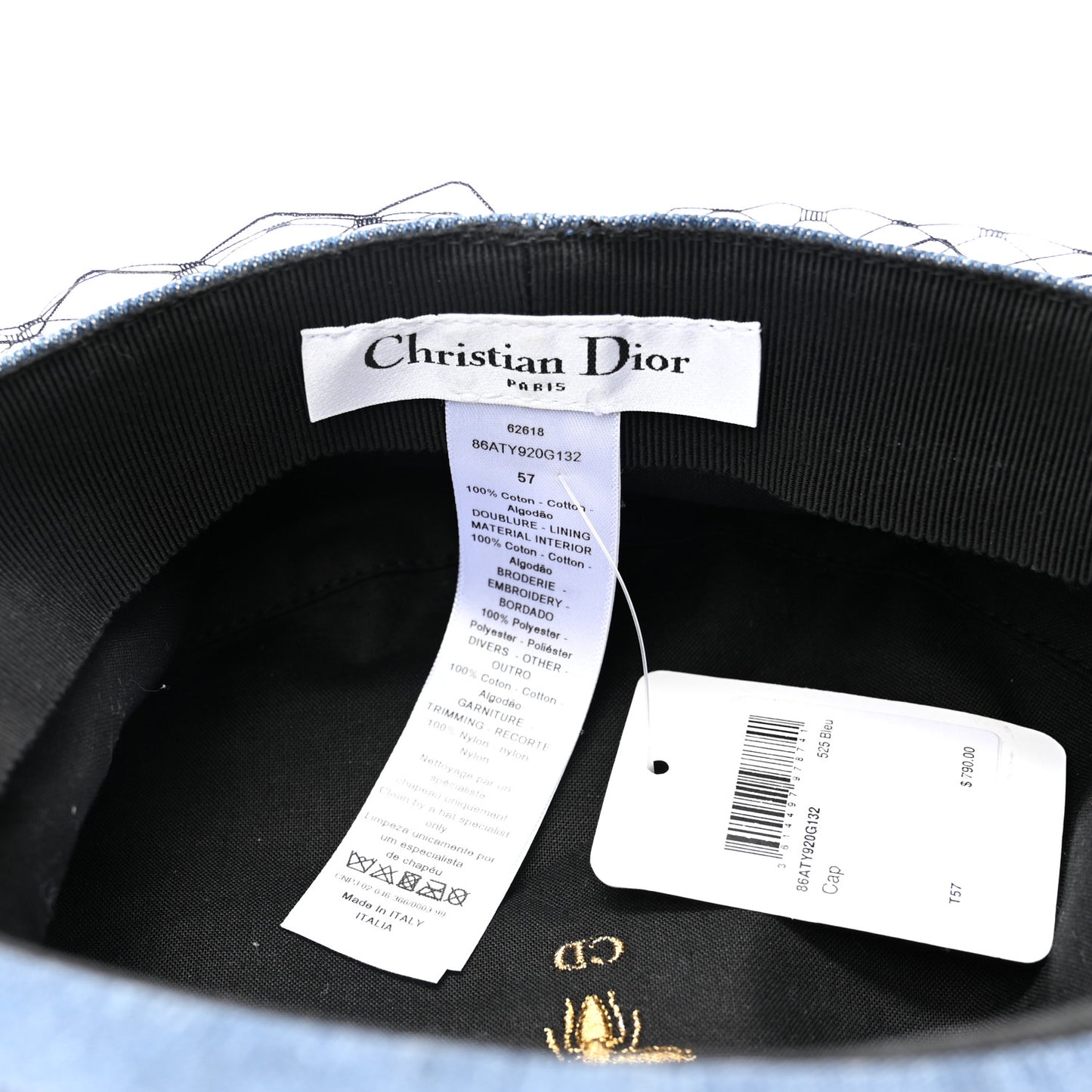 Denim Arty Veil Cap 57 Blue