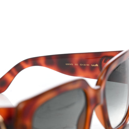 Gucci Acetate Square Frame Sunglasses GG0141S Tortoise 6 of 8