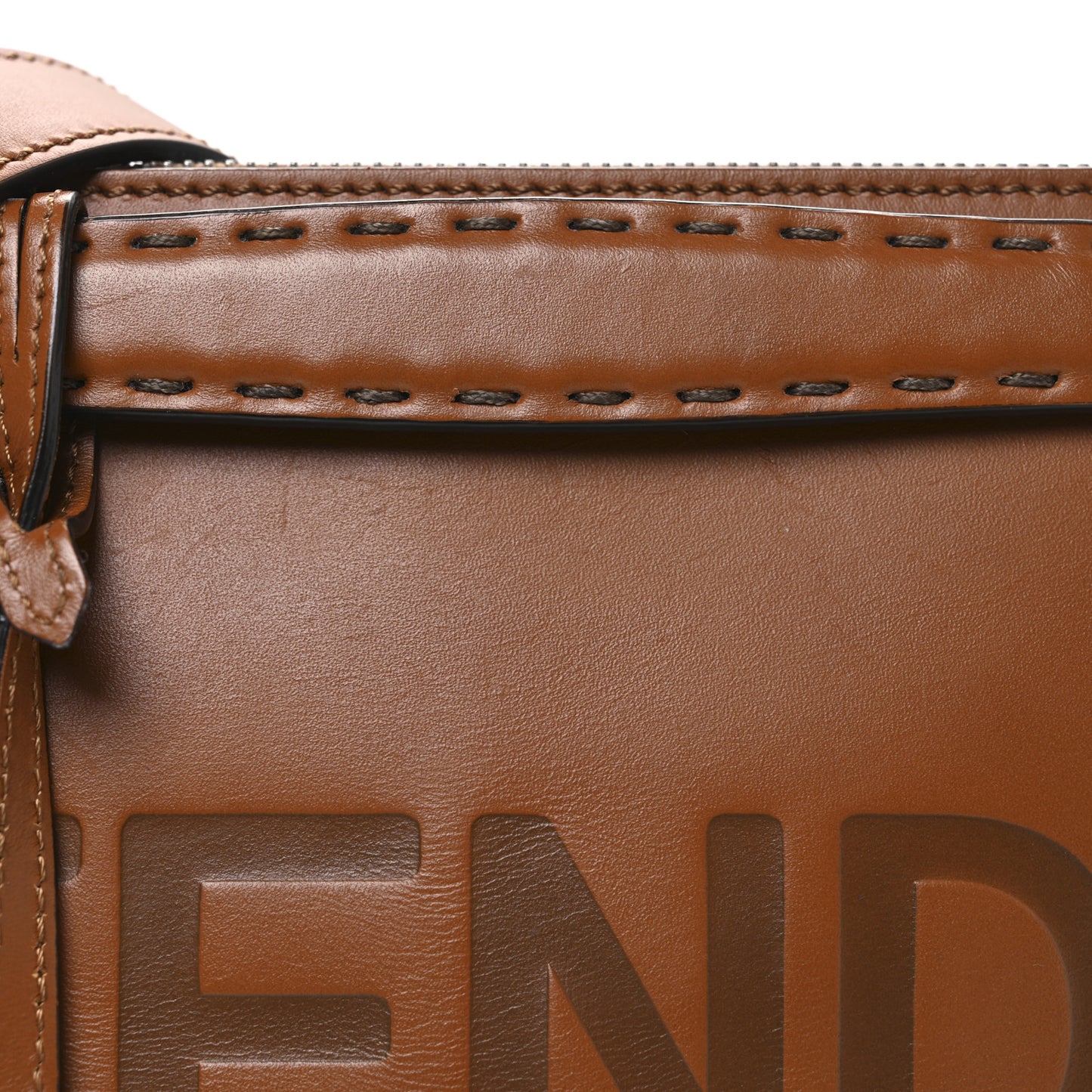 Vitello King Logo Embossed Medium By The Way Boston Bag Cuoio