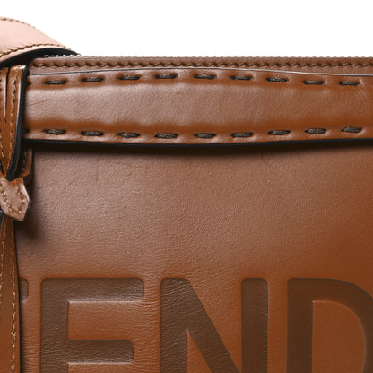 Fendi Vitello King Logo Embossed Medium By The Way Boston Bag Cuoio 8 of 10