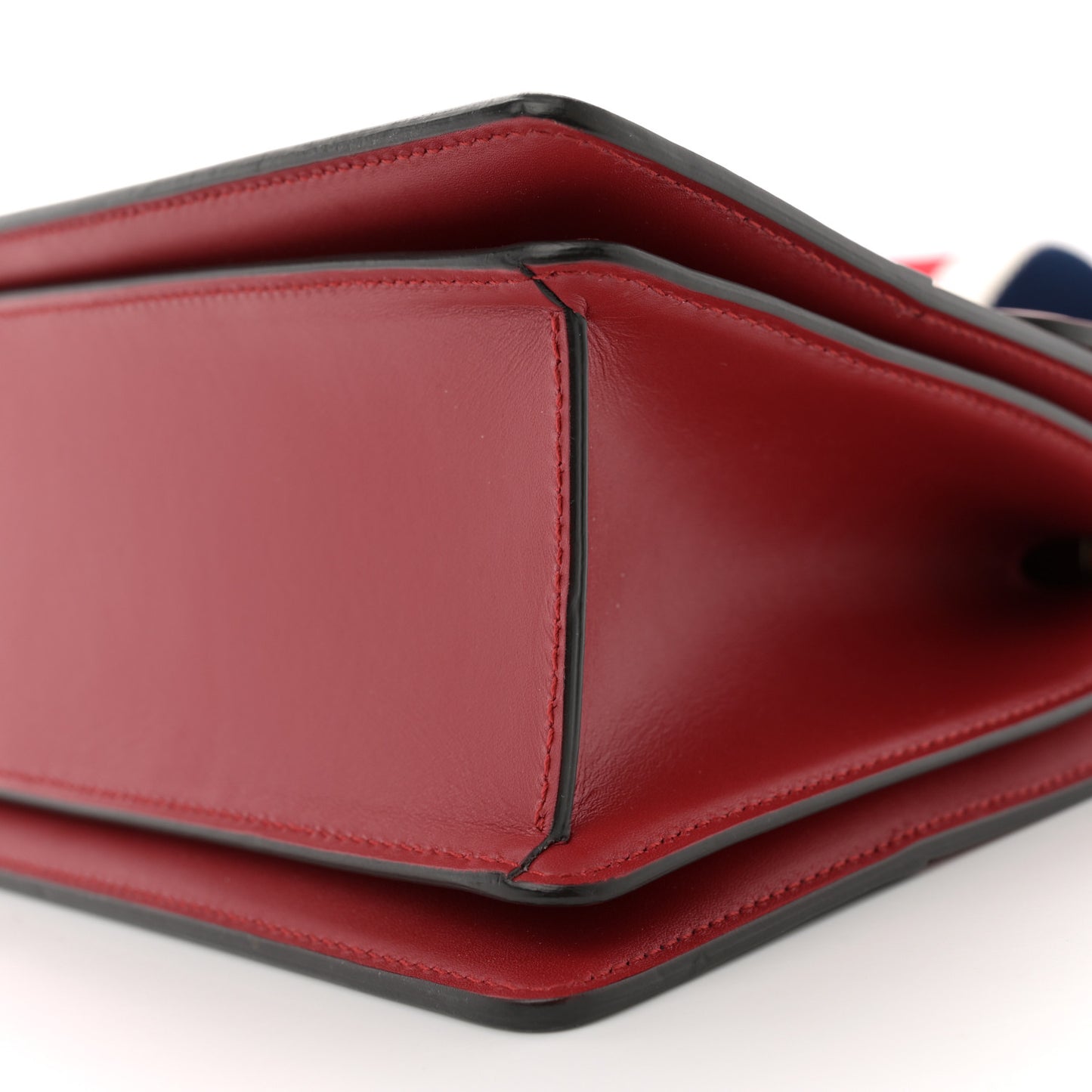 Calfskin Sylvie Web Small Queen Margaret Top Handle Bag Blue Agata Hibiscus Red Mystic White Sugar Pink
