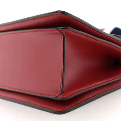 Gucci Calfskin Sylvie Web Small Queen Margaret Top Handle Bag Blue Agata Hibiscus Red Mystic White Sugar Pink 10 of 10