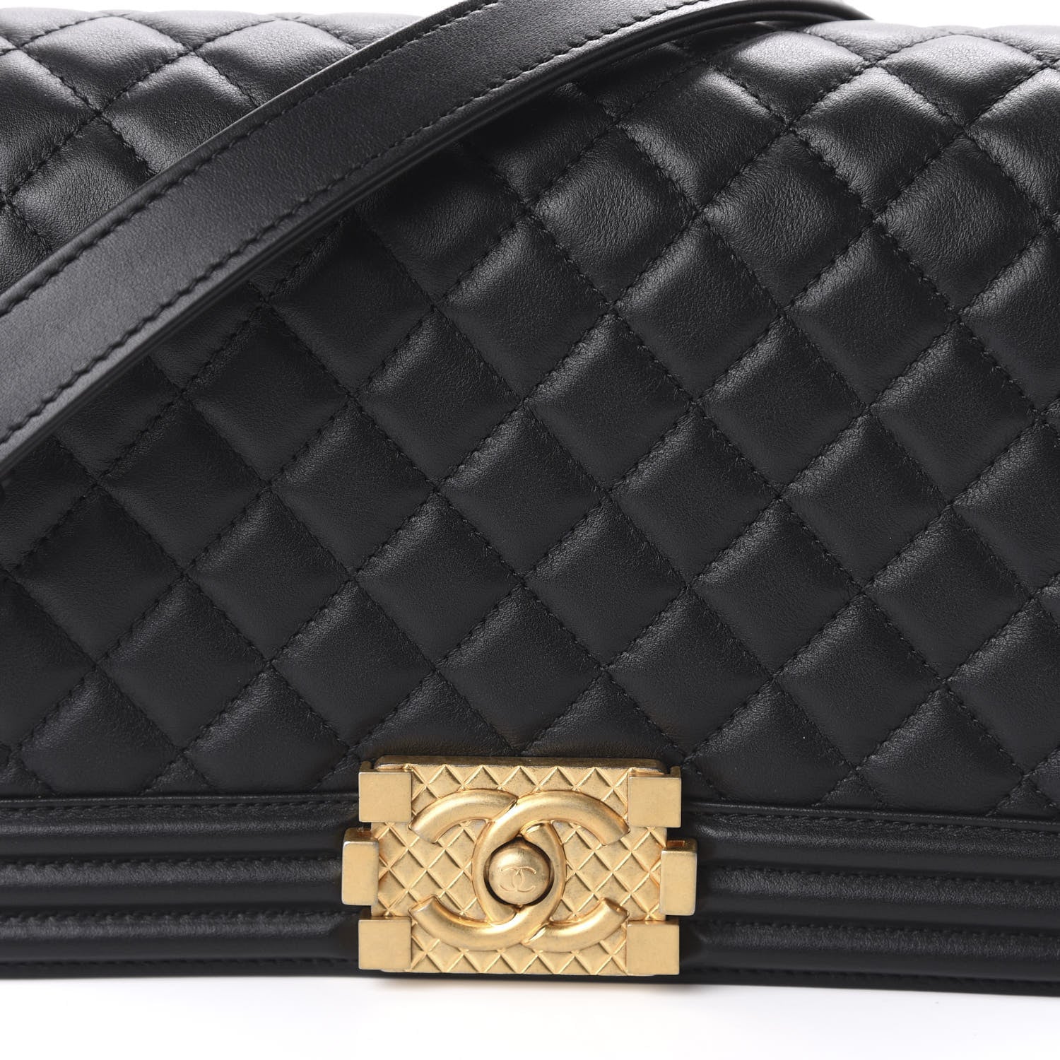 Chanel Calfskin Medium Boy Logo Top Handle Flap Black 10 of 11