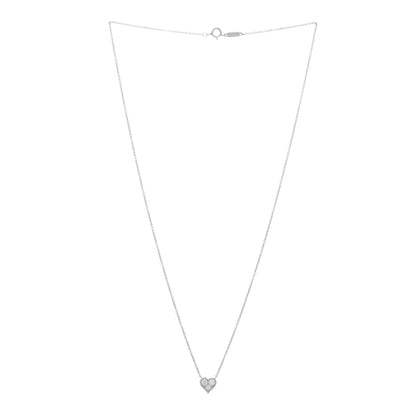Tiffany Platinum Diamond Heart Pendant Necklace 2 of 4