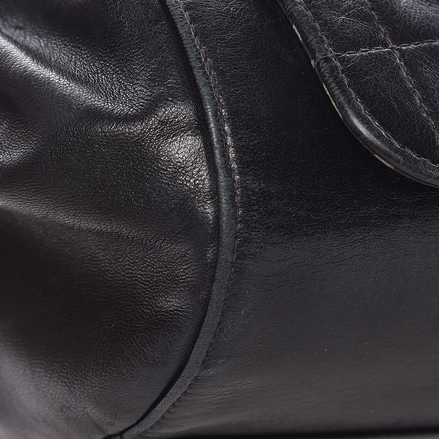 Lambskin Chocolate Bar Accordion Mademoiselle Flap Black