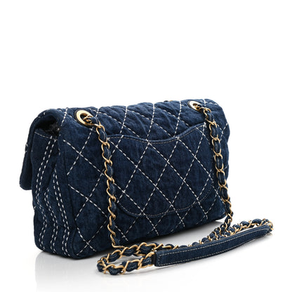 Chanel Denim Quilted Medium Denim Trip Single Flap Blue 3 of 9