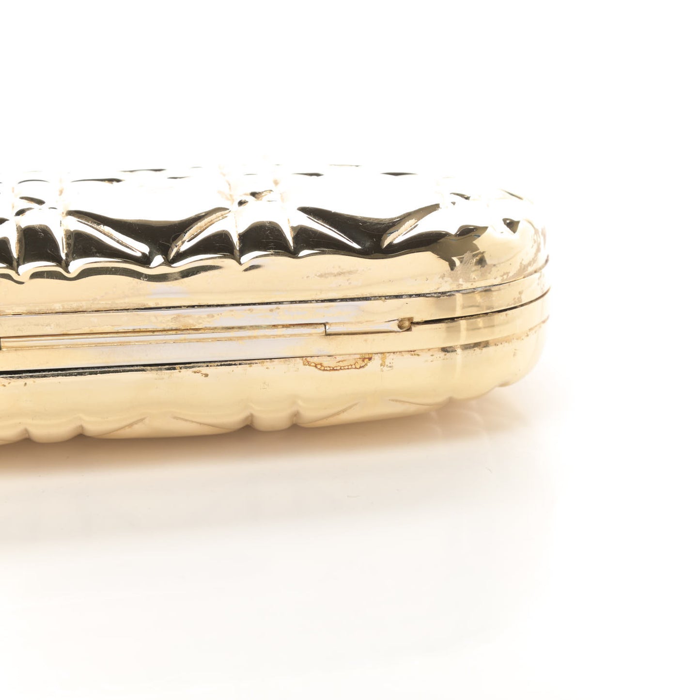 Metal Cannage Clutch Bag Gold