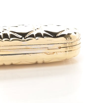 Christian Dior Metal Cannage Clutch Bag Gold 9 of 13