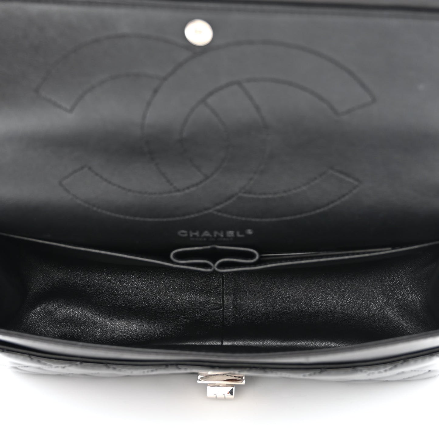 Patent Quilted 2.55 Reissue 227 Flap Black