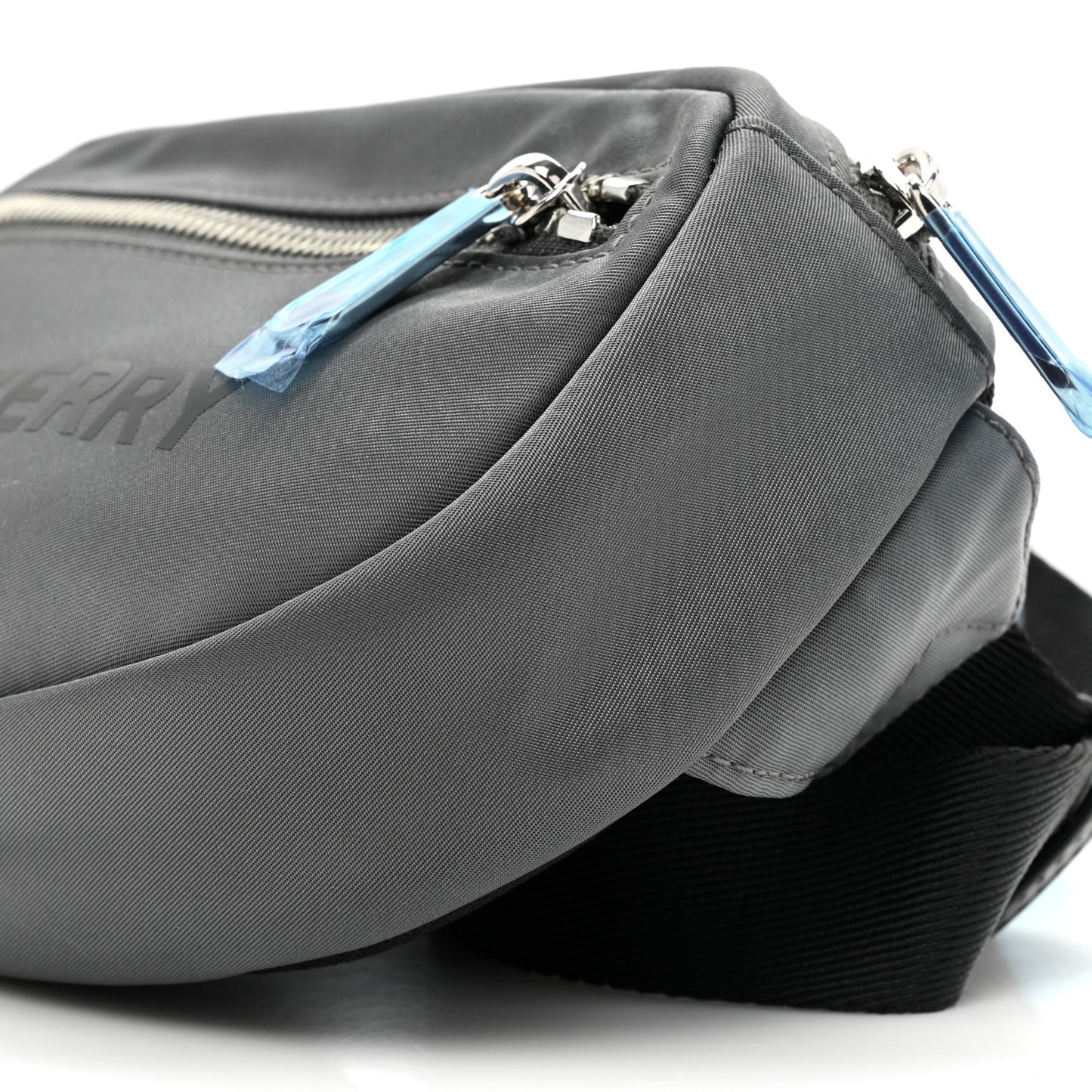 Econyl Logo Print Small Cannon Bum Bag Charcoal Grey