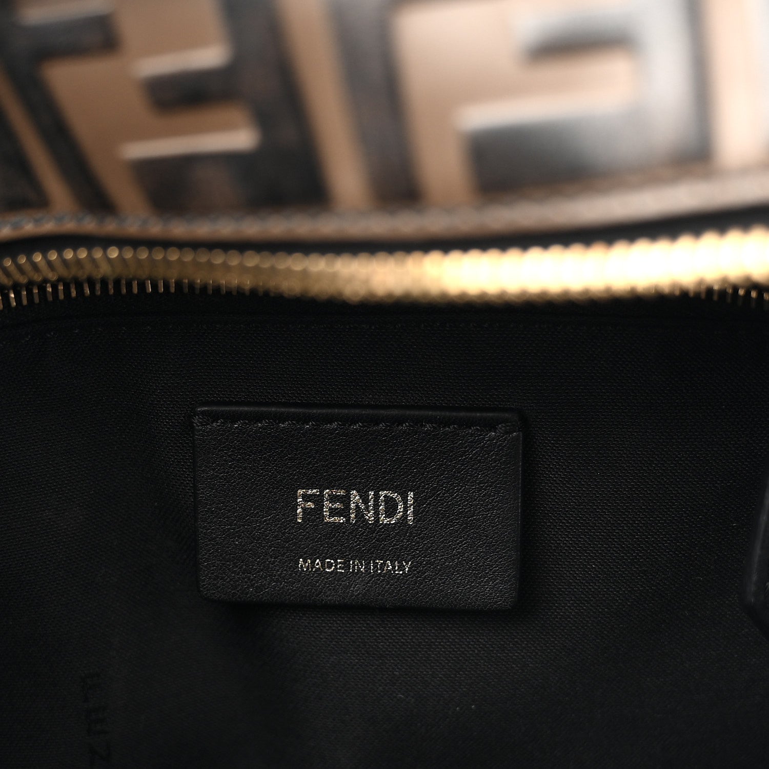 Fendi Vitello Bi-Color FF 1974 Embossed Mini Backpack Maya Black 6 of 13