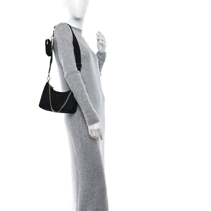 Prada Nylon Re-Edition 2005 Shoulder Bag Black 2 of 12