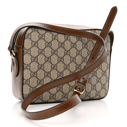 Gucci GG Supreme Monogram Small Horsebit 1955 Shoulder Bag Beige Brown Sugar 3 of 10