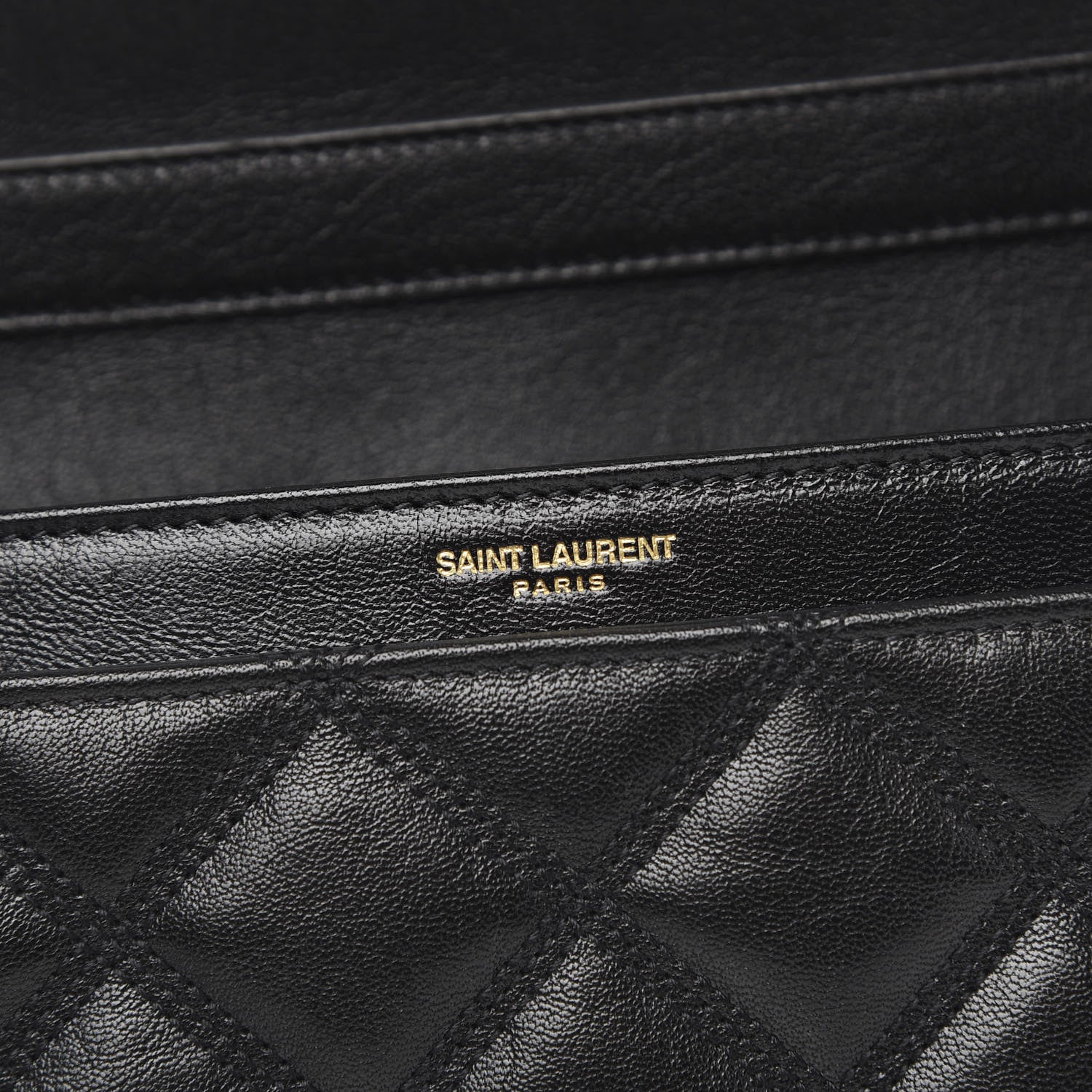Saint Laurent Lambskin Quilted Mini Becky Chain Bag Black 7 of 10
