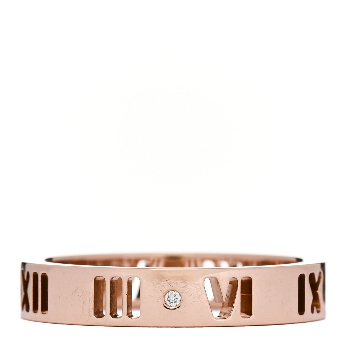 Tiffany 18K Rose Gold Diamond Atlas Pierced Ring 50 5.5 3 of 4