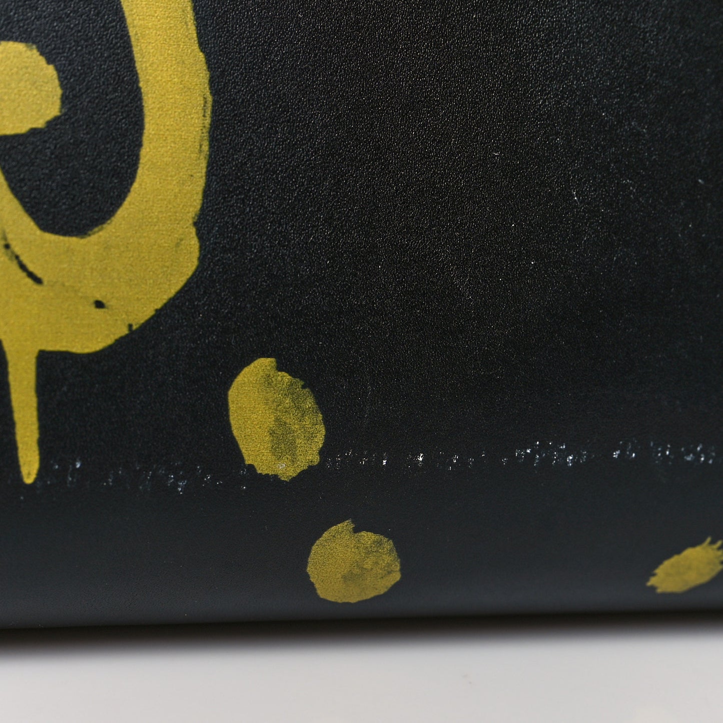 Calfskin GucciGhost Real Medium XL Tote Black Yellow