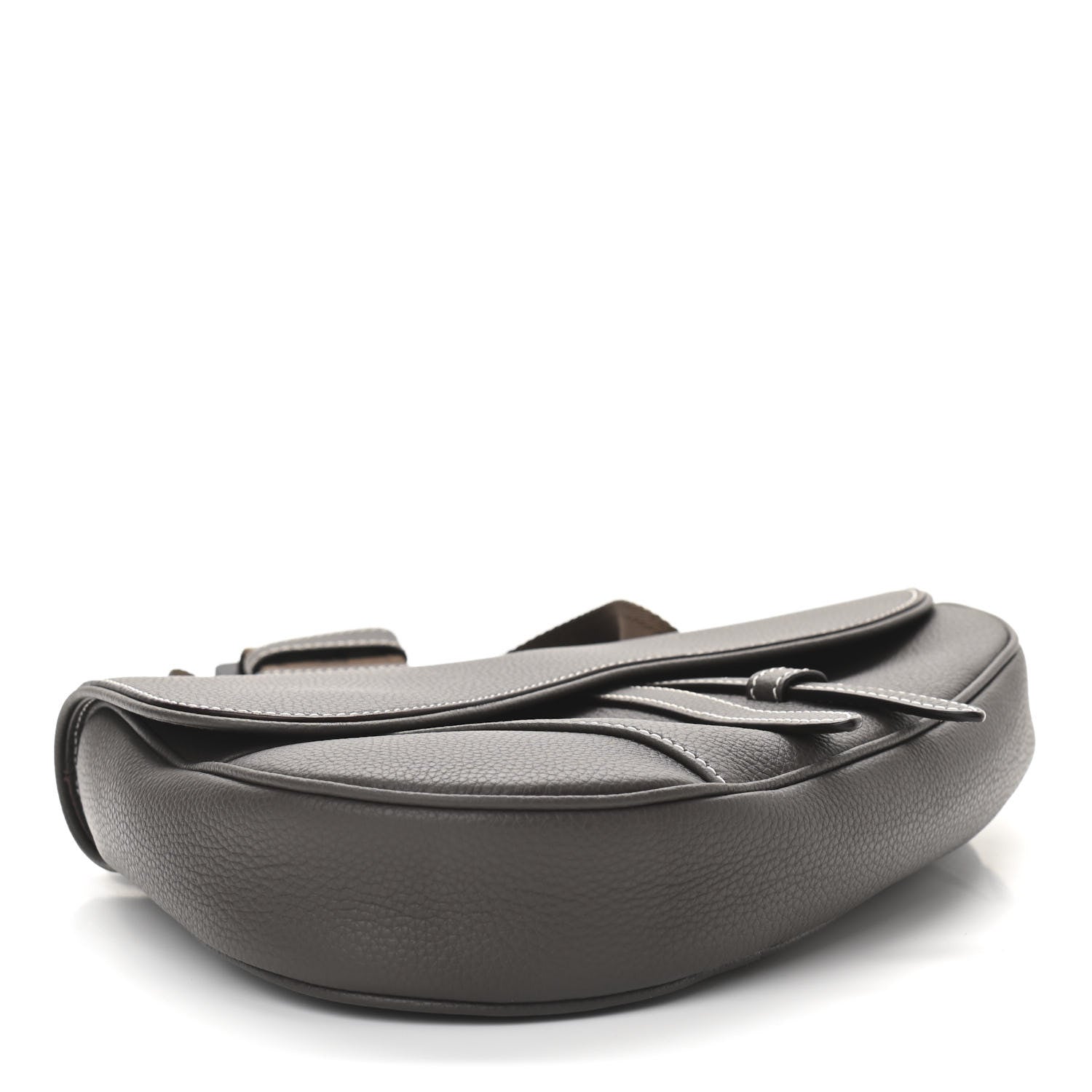 Christian Dior Grained Calfskin Mens Saddle Bag Ebony 3 of 9