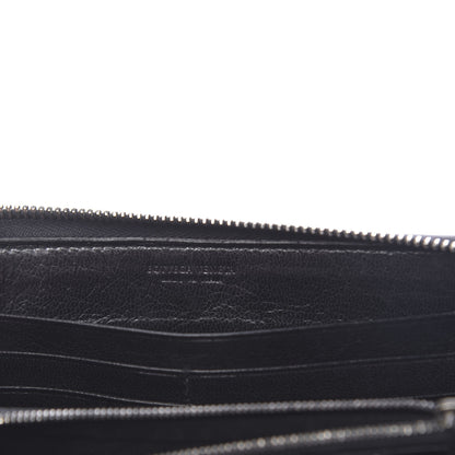 Bottega Veneta Nappa Intrecciato Zip Around Wallet Eclipse Black 6 of 7