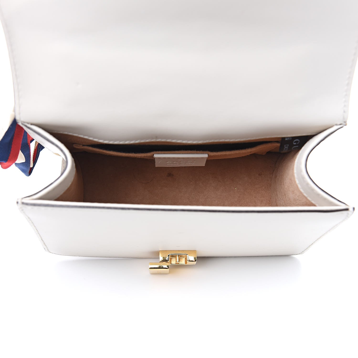 Gucci Calfskin Mini Sylvie Chain Shoulder Bag White 5 of 15