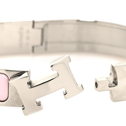 Hermes Enamel Narrow Clic Clac H Bracelet PM Rose Dragee 4 of 5