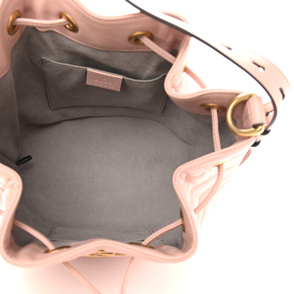 Gucci Calfskin Matelasse Sylvie Web GG Marmont Bucket Bag Perfect Pink 5 of 9