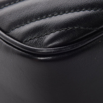 Gucci Calfskin Matelasse Small GG Marmont Chain Shoulder Bag Black 9 of 10