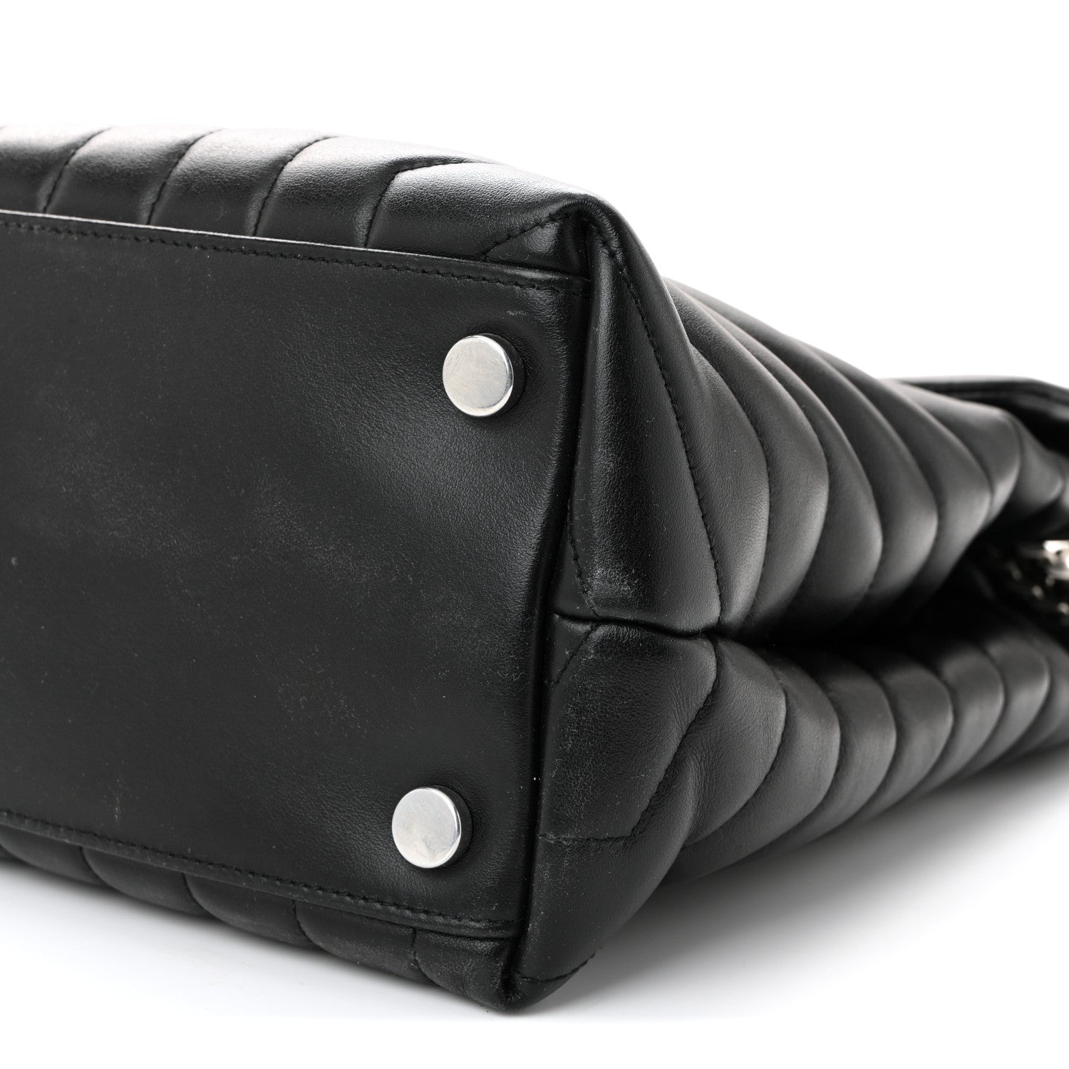Saint Laurent Calfskin Y Quilted Monogram Large Loulou Chain Satchel Black 10 of 10