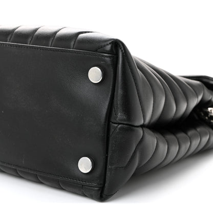 Saint Laurent Calfskin Y Quilted Monogram Large Loulou Chain Satchel Black 10 of 10