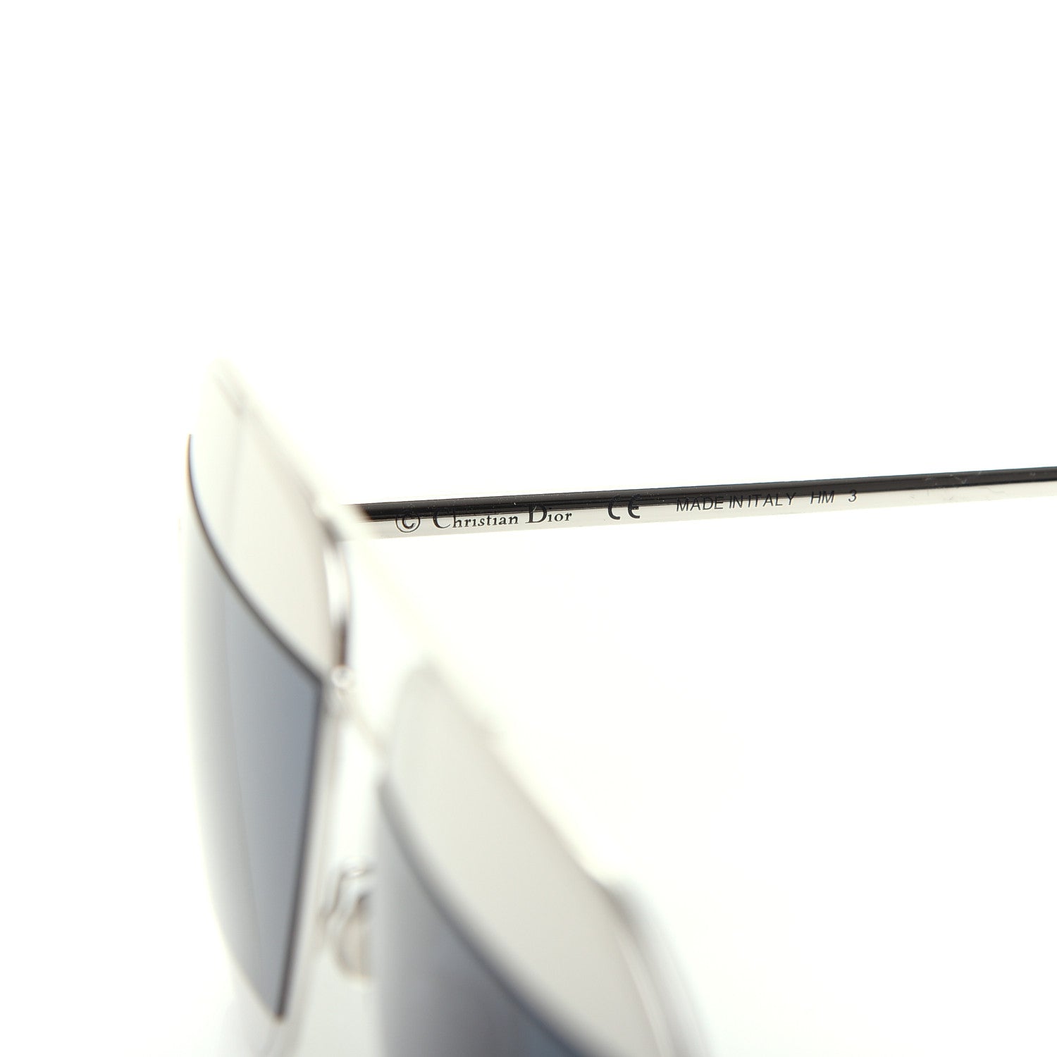 Christian Dior Metal Split 1 Aviator Sunglasses Silver Blue 5 of 7