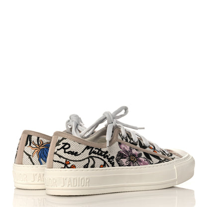 Christian Dior Canvas Rosa Mutabilis Embroidered Womens Walk'N'Dior Low Top Sneakers 35 Multicolor 4 of 8
