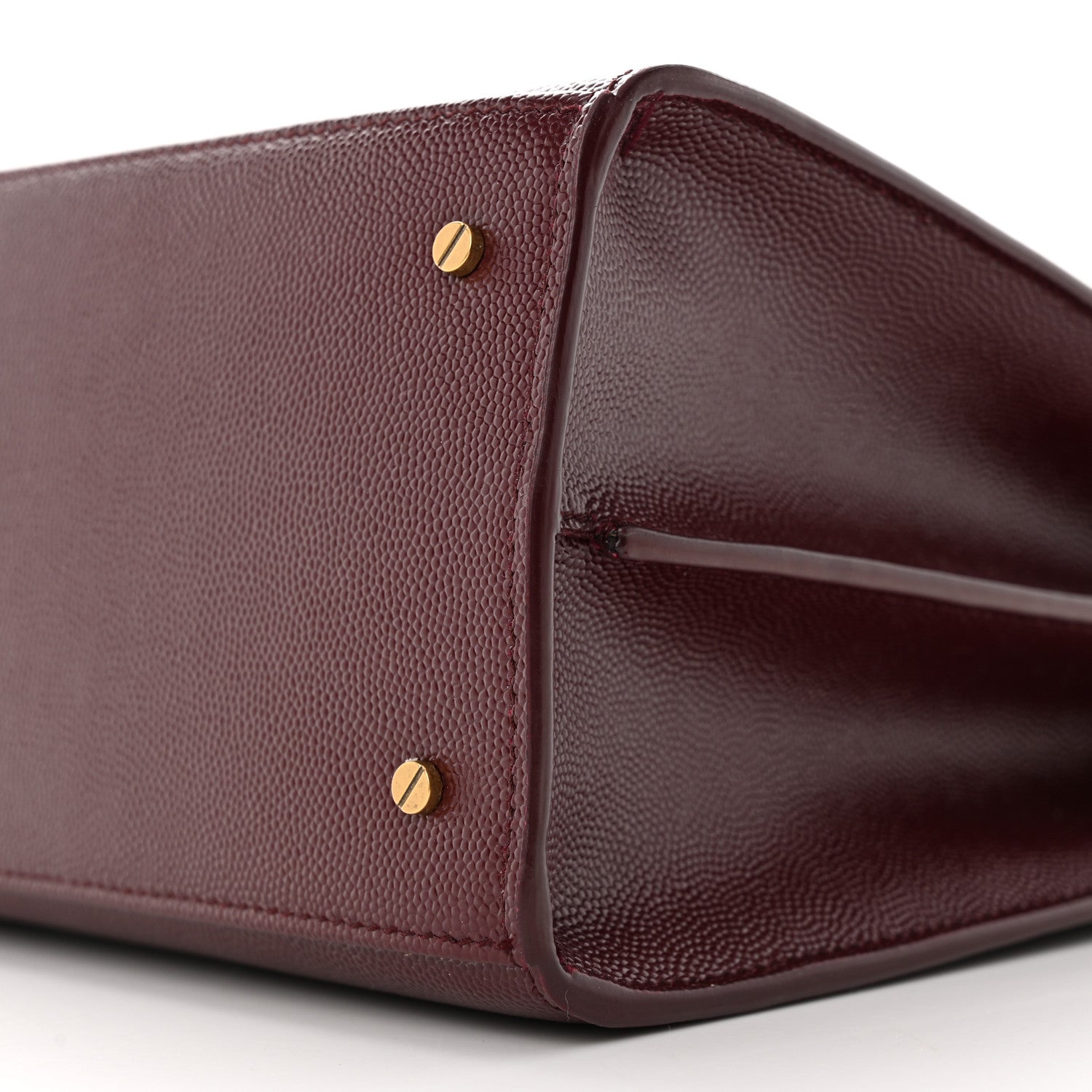 Saint Laurent Grain de Poudre Medium Classic Monogram Cassandra Top Handle Rouge Legion 11 of 14