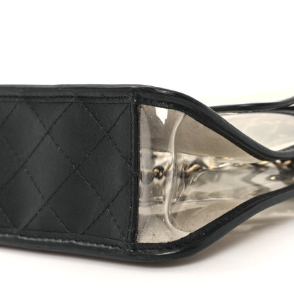 Chanel Lambskin PVC Sand By The Sea Flap With Pearl Strap Black 10 of 11