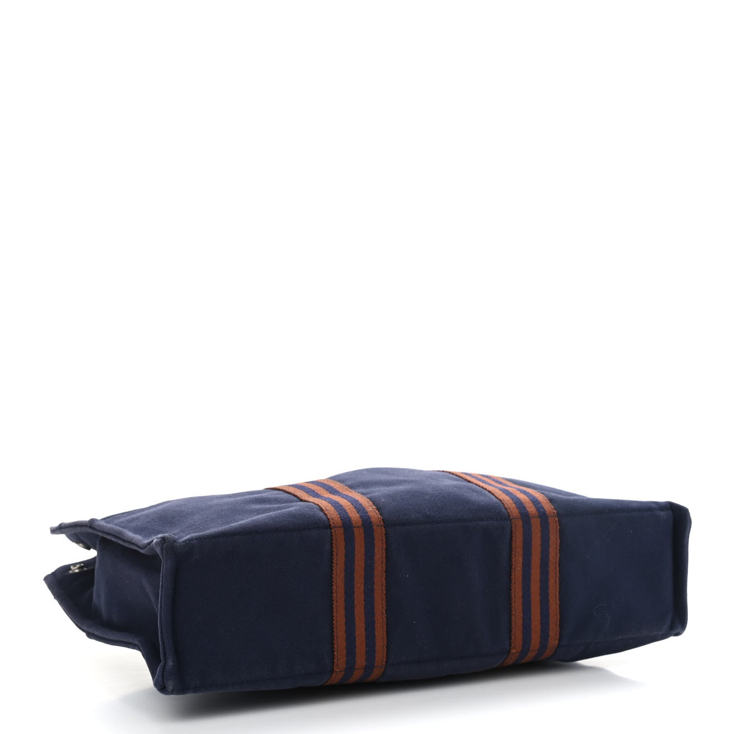 Hermes Canvas Fourre Tout MM Navy Brown 4 of 13
