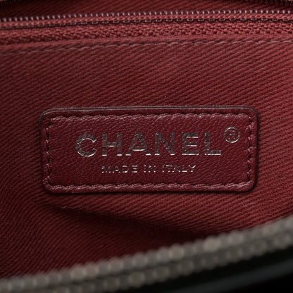 Chanel Aged Calfskin Chevron Stitched Quilted Flap Black 6 of 11