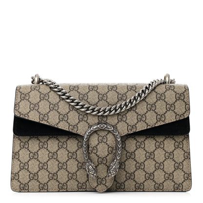 Gucci GG Supreme Monogram Small Dionysus Shoulder Bag Black 1 of 13