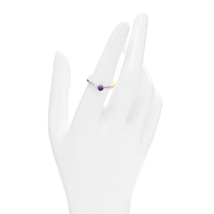 Pomellato 18K Rose Gold Amethyst Diamond M'Ama Non M'Ama Ring 55 7.25 2 of 5