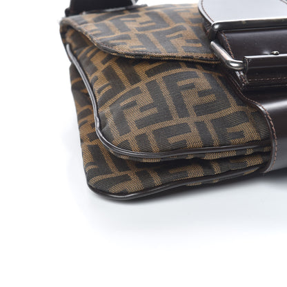 Fendi Zucca Buckle Shoulder Bag Tobacco 10 of 12