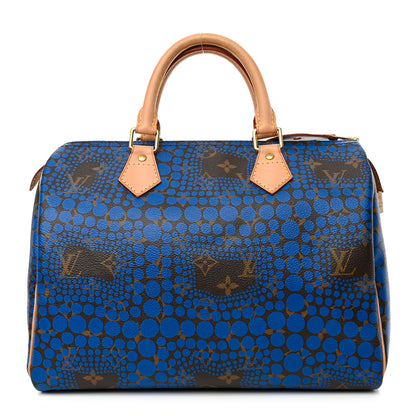 Louis Vuitton Monogram Kusama Town Speedy 30 Blue 1 of 13