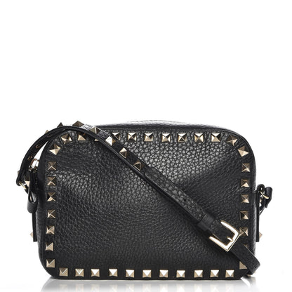 Valentino Garavani Grained Calfskin Rockstud Camera Crossbody Bag Black 1 of 6