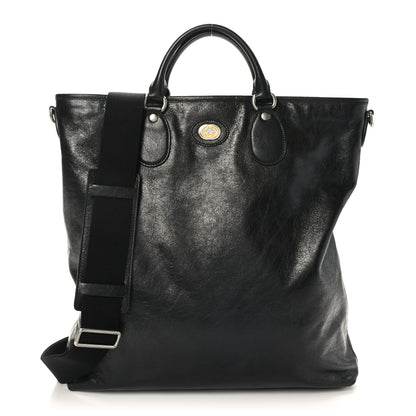 Gucci Fluffy Calfskin Morpheus Tote Bag Black 1 of 9
